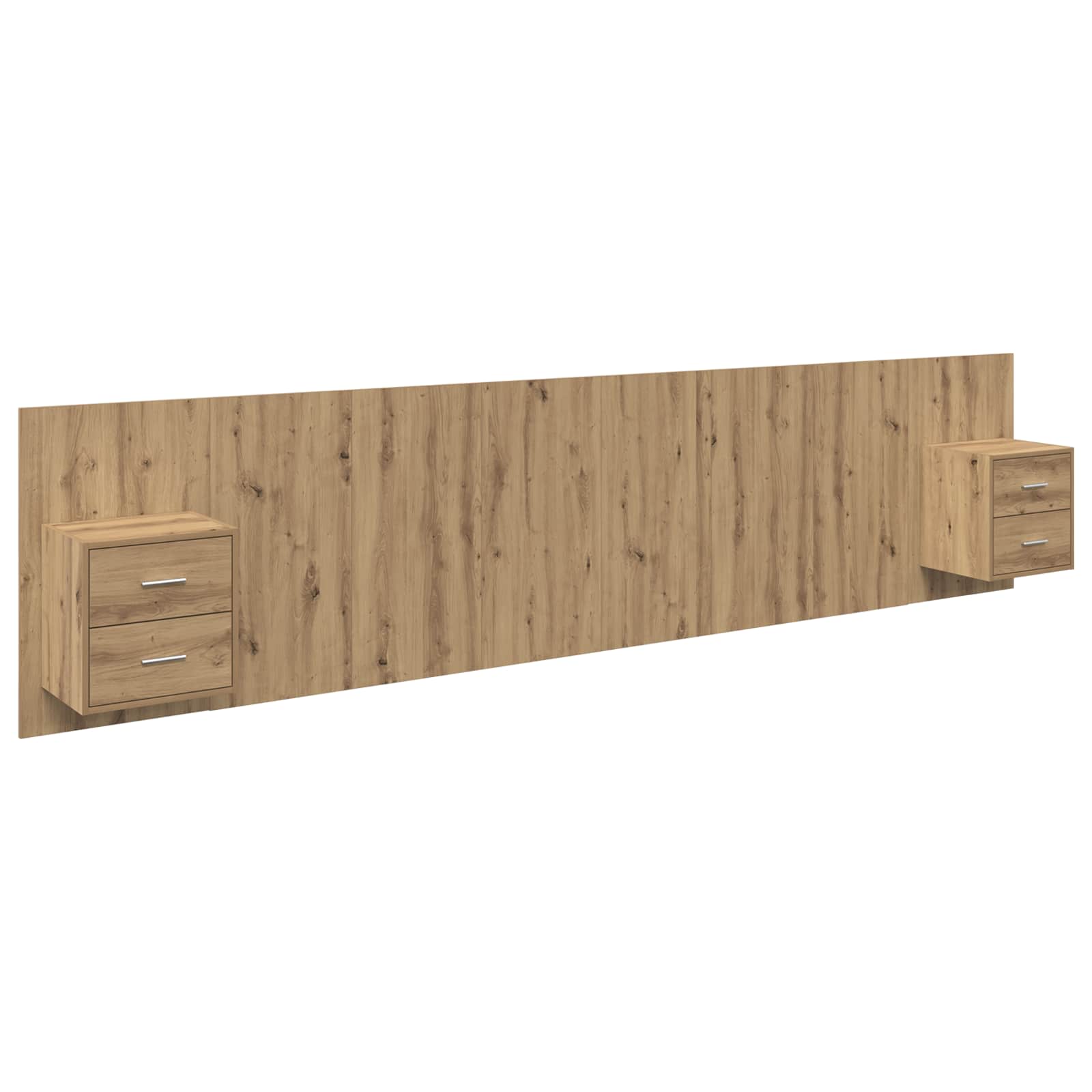 Tête de lit avec armoire avec tiroir 3 pcs Chêne artisanal - XIOS