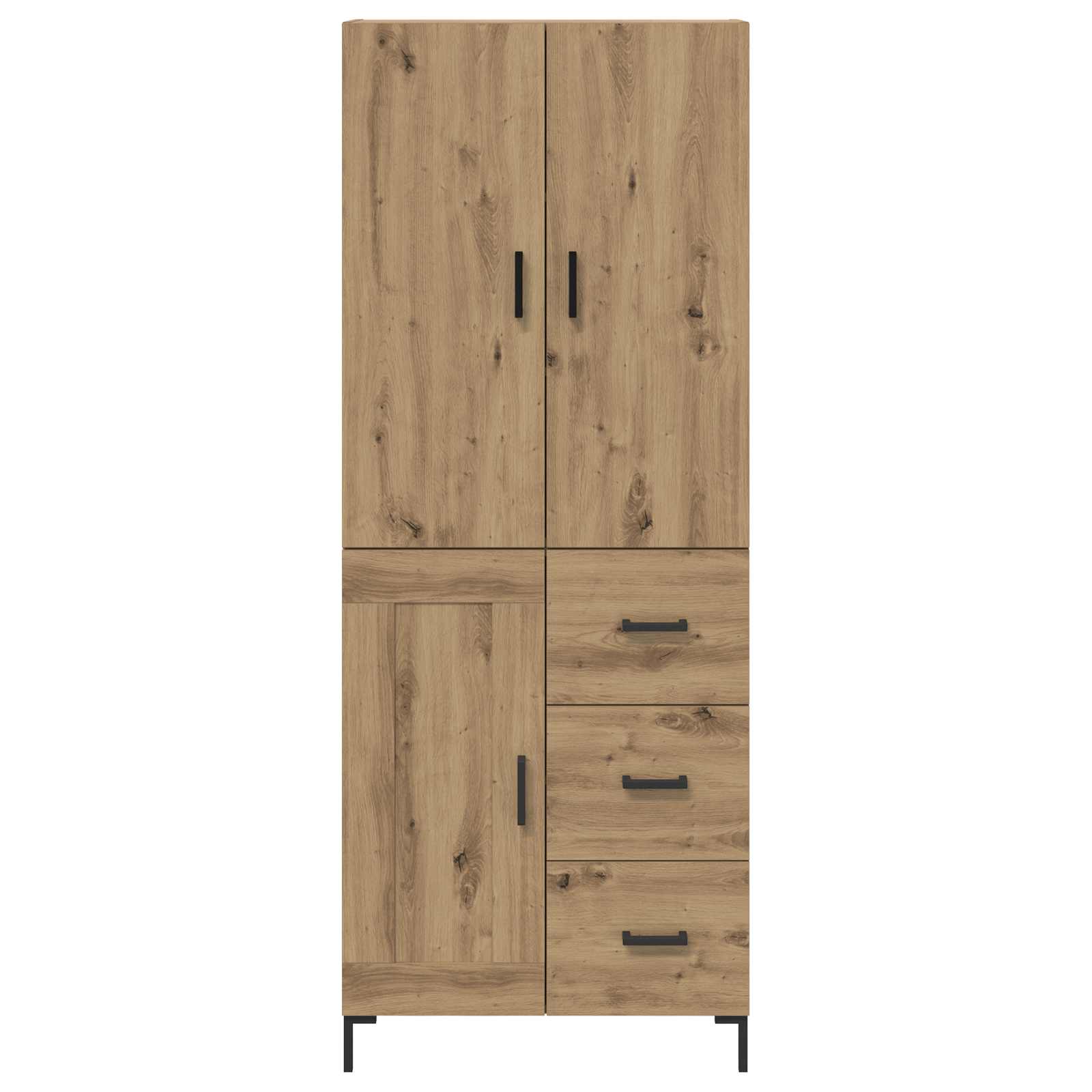 Haut Armoire Montage mural Chêne artisanal 69,5 x 34 x 180 cm - XIOS