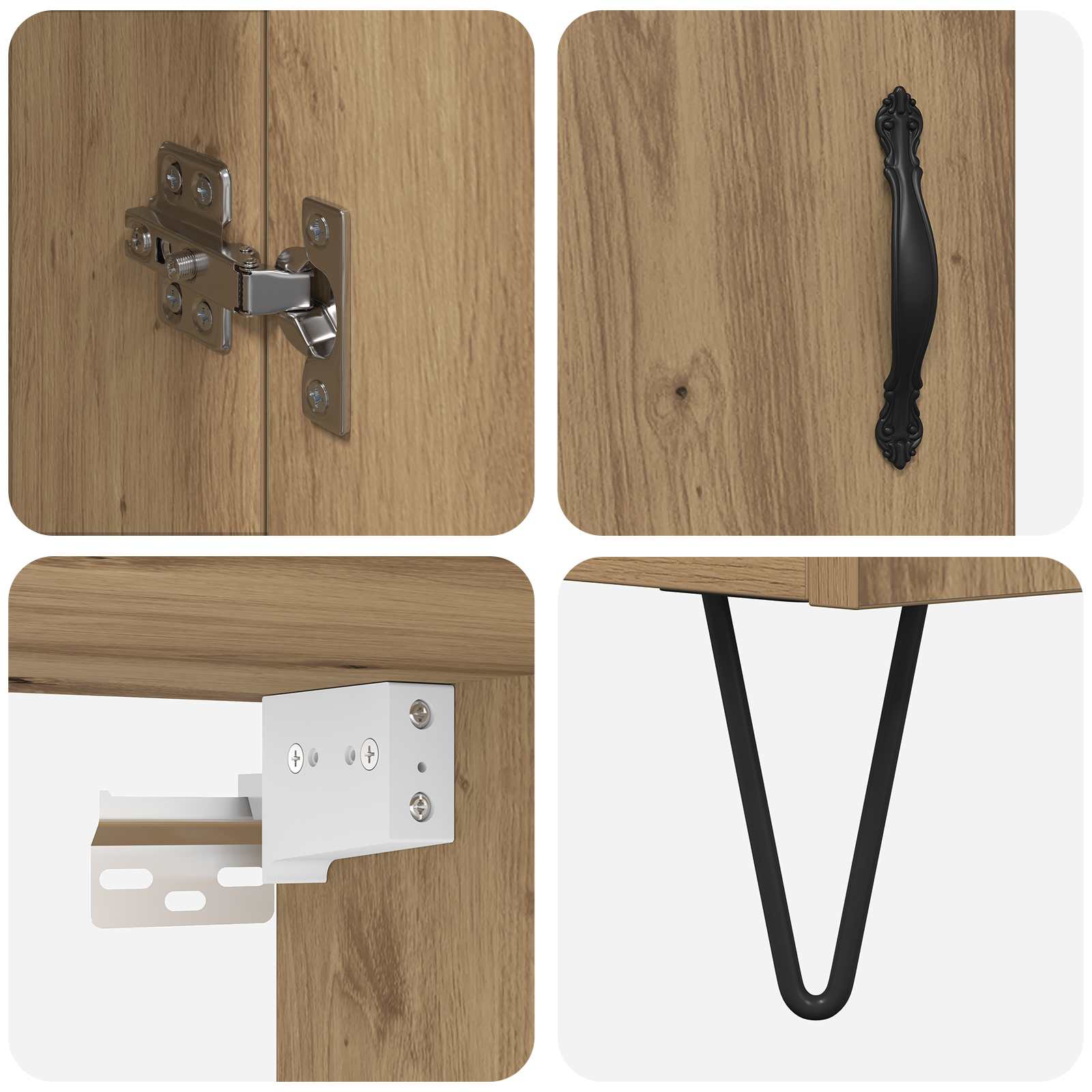 Haut Armoire Chêne artisanal 69,5 x 34 x 180 cm - XIOS