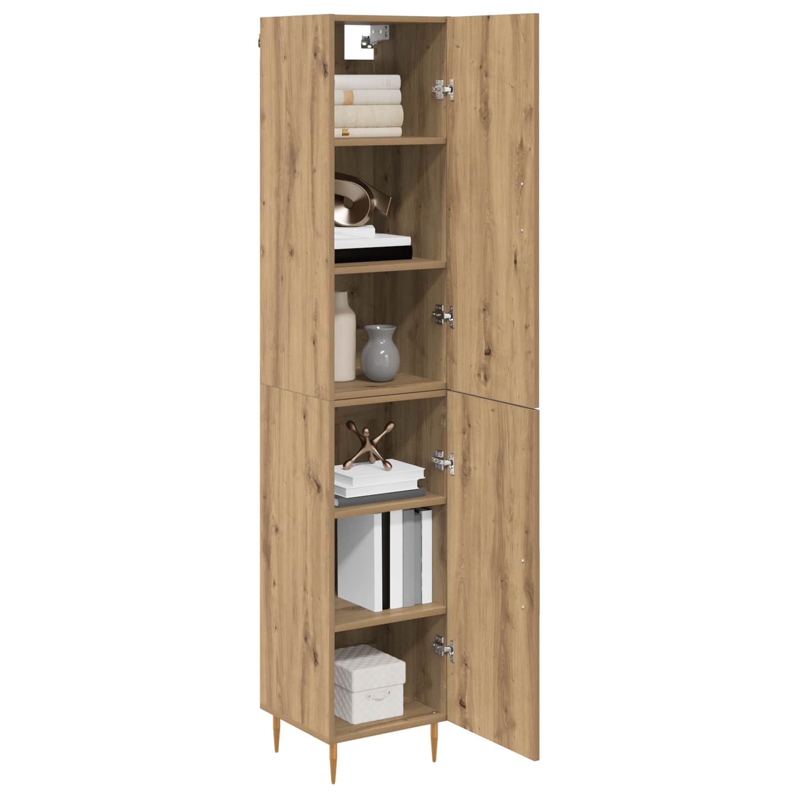 Haut Armoire 2 pcs Chêne artisanal Bois d'ingénierie - XIOS