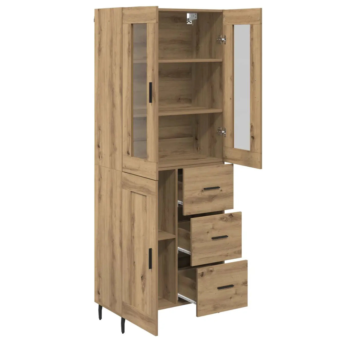 Haut Armoire 2 pc Chêne artisanal 69,5 x 34 x 180 cm - XIOS