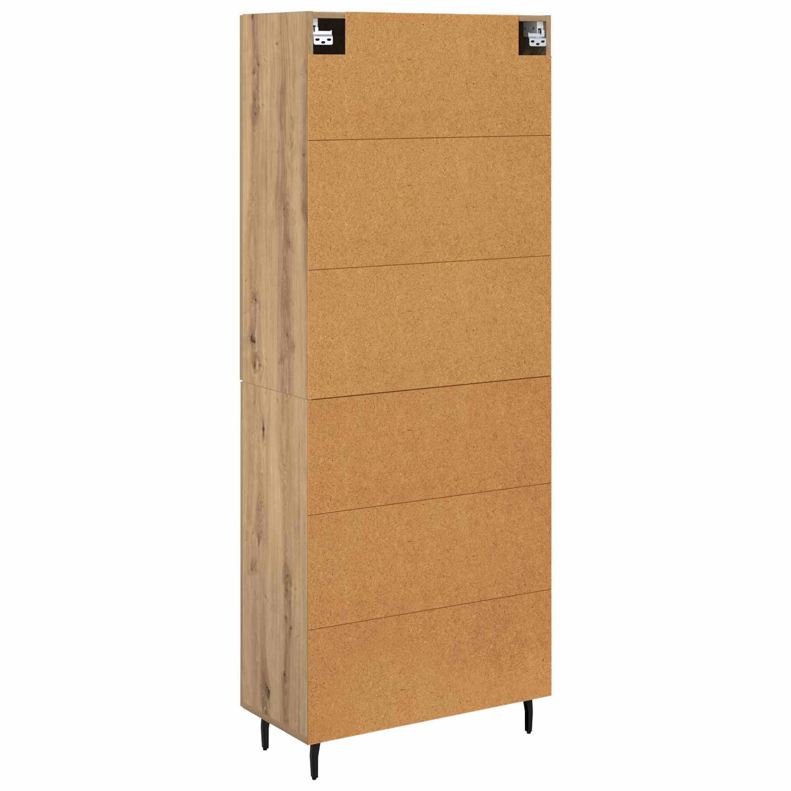 Haut Armoire 2 pcs Chêne artisanal Bois Aggloméré et Verre - XIOS