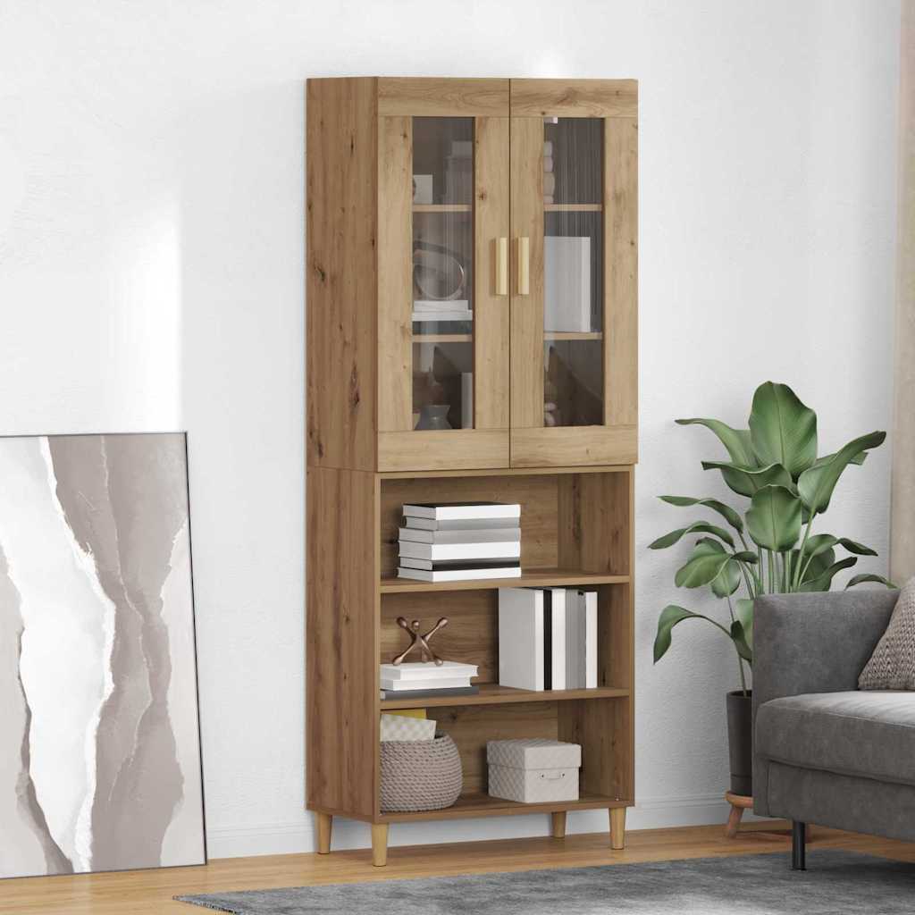 Haut Armoire Chêne artisanal 69,5 x 34 x 180 cm - XIOS