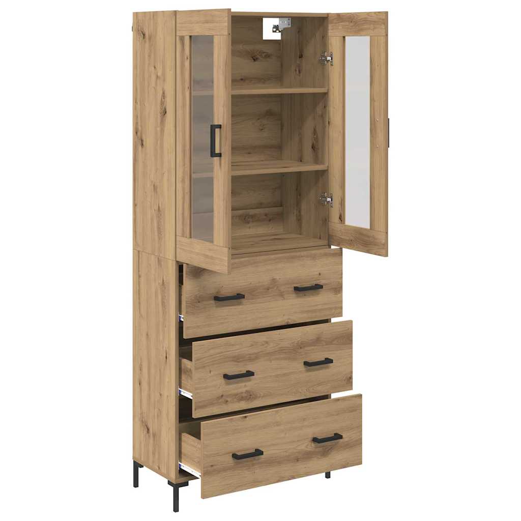 Haut Armoire 2 pcs Chêne artisanal Bois d'ingénierie - XIOS