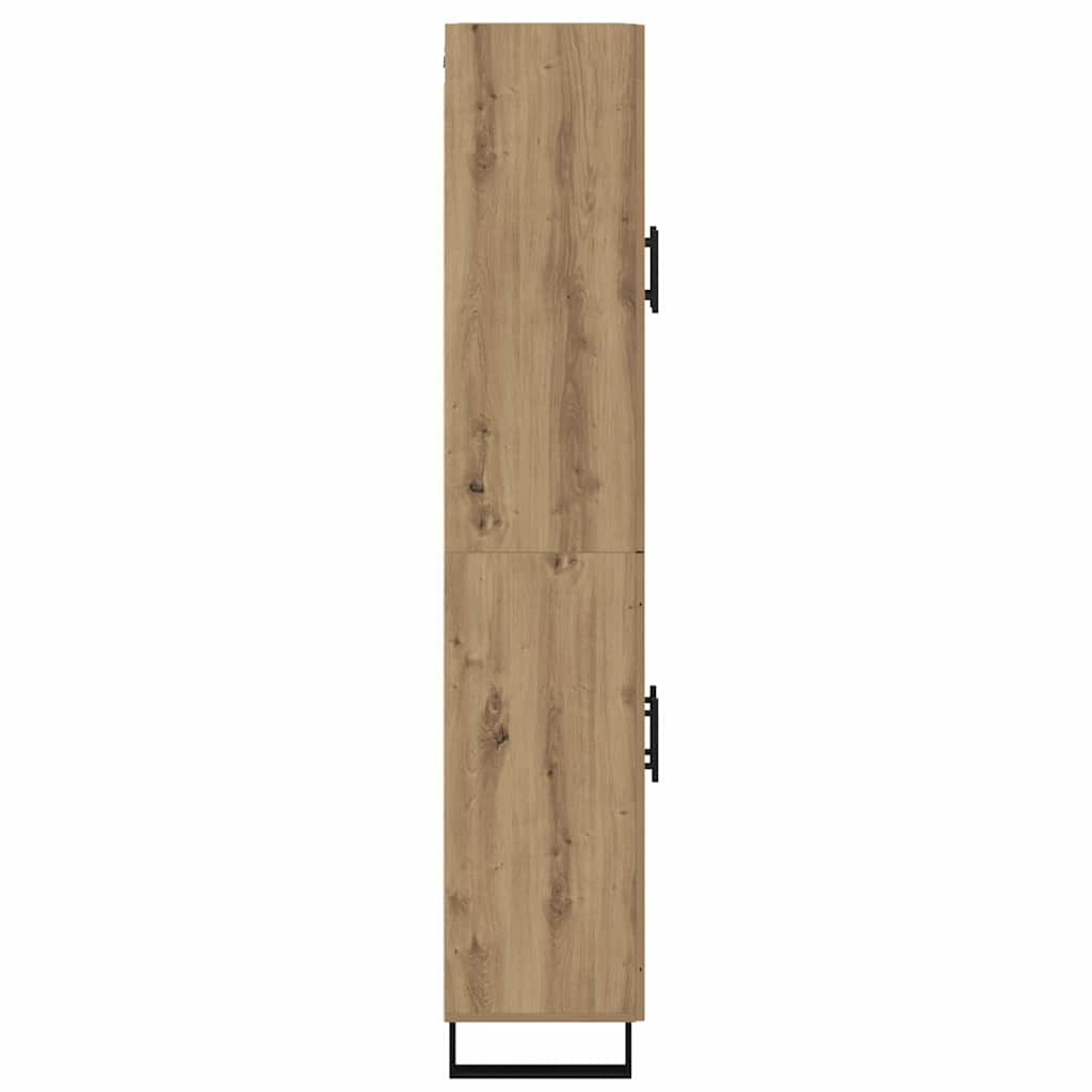 Haut Armoire 2 pcs Chêne artisanal Bois Aggloméré et Verre - XIOS