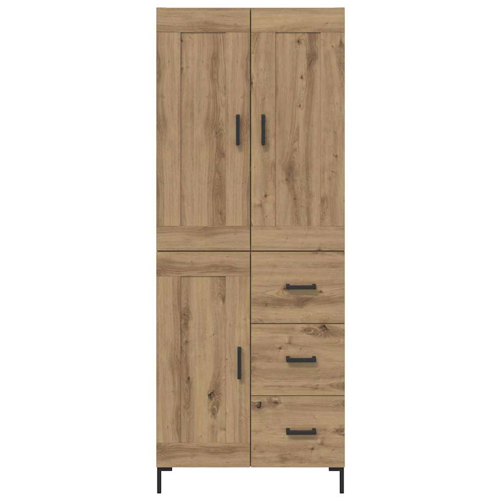 Haut Armoire avec tiroir Chêne artisanal 69,5 x 34 x 180 cm - XIOS