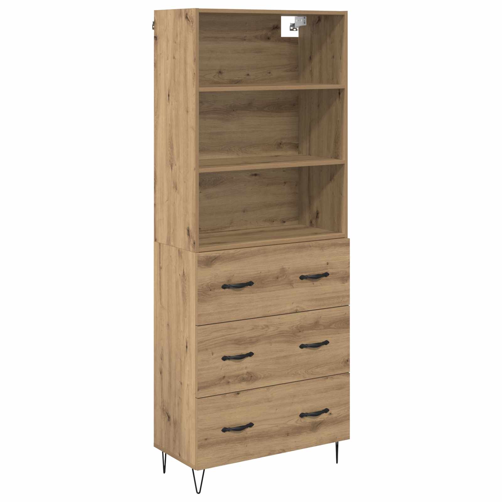 Haut Armoire avec tiroir Chêne artisanal 69,5 x 32,5 x 180 cm - XIOS