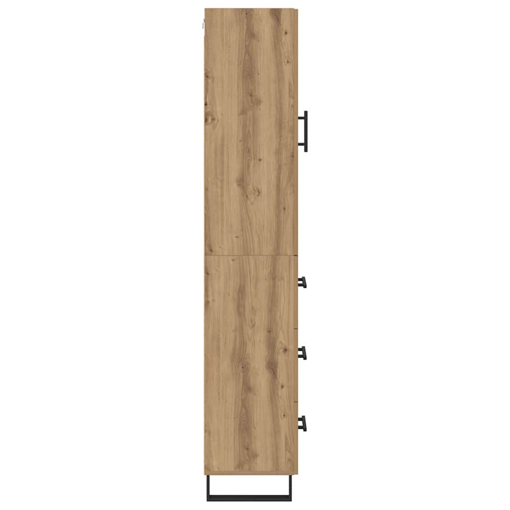 Haut Armoire avec tiroir Chêne artisanal 34,5 x 34 x 180 cm - XIOS