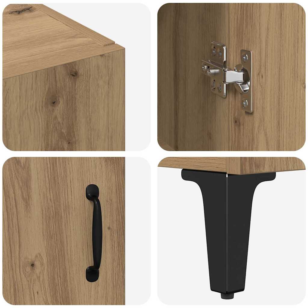 Haut Armoire Montage mural Chêne artisanal 69,5 x 34 x 180 cm - XIOS