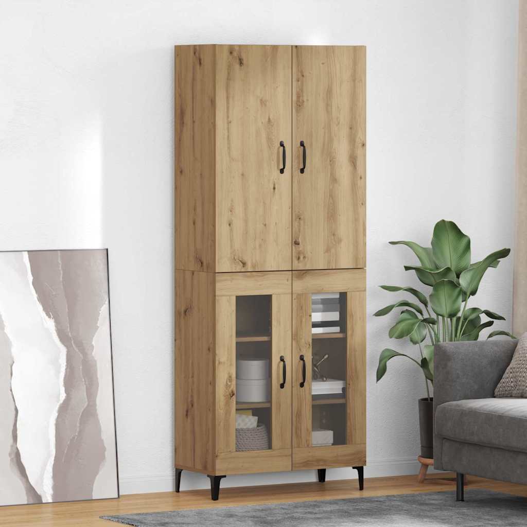Haut Armoire Montage mural Chêne artisanal 69,5 x 34 x 180 cm - XIOS