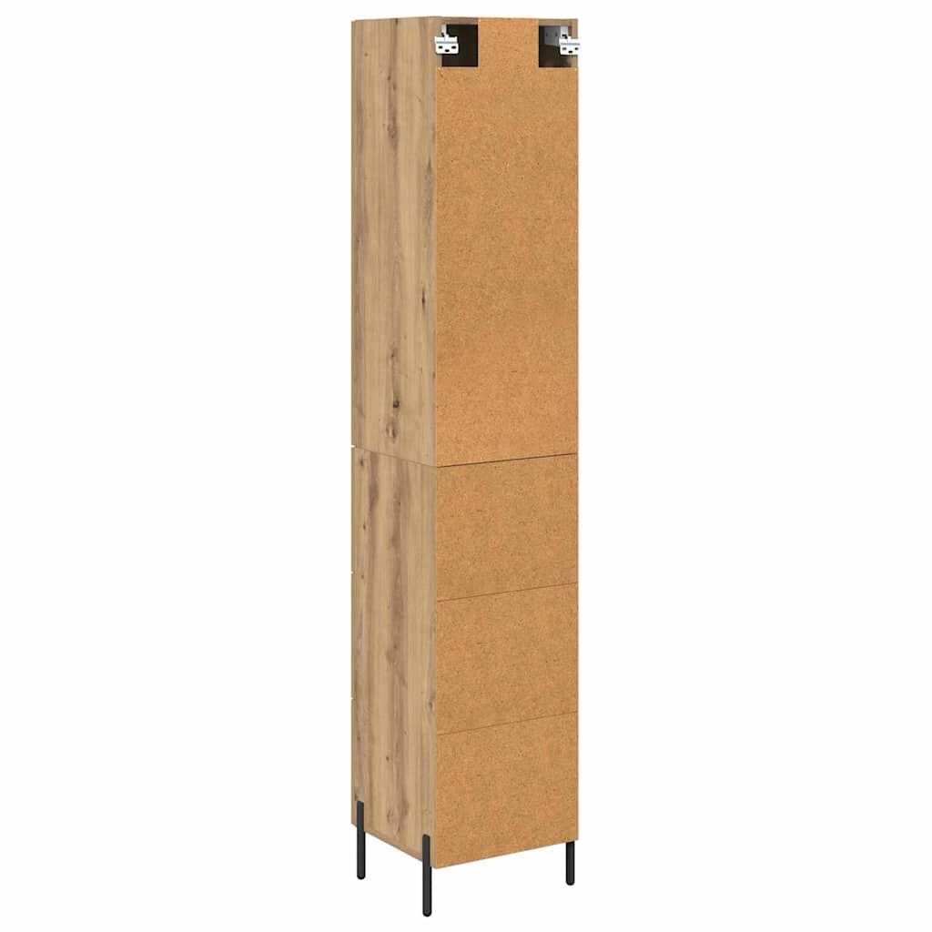Haut Armoire avec tiroir Chêne artisanal 34,5 x 34 x 180 cm - XIOS