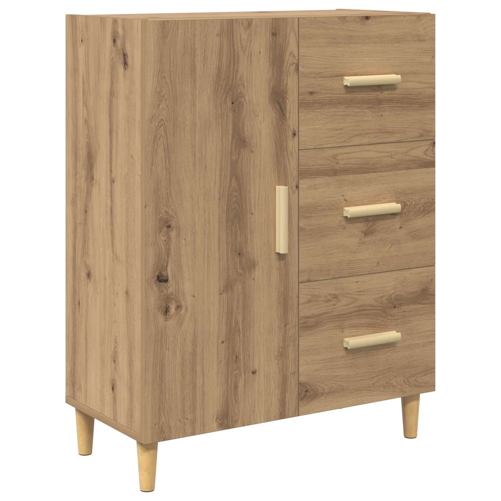 Haut Armoire avec tiroir Chêne artisanal 69,5 x 32,5 x 180 cm - XIOS