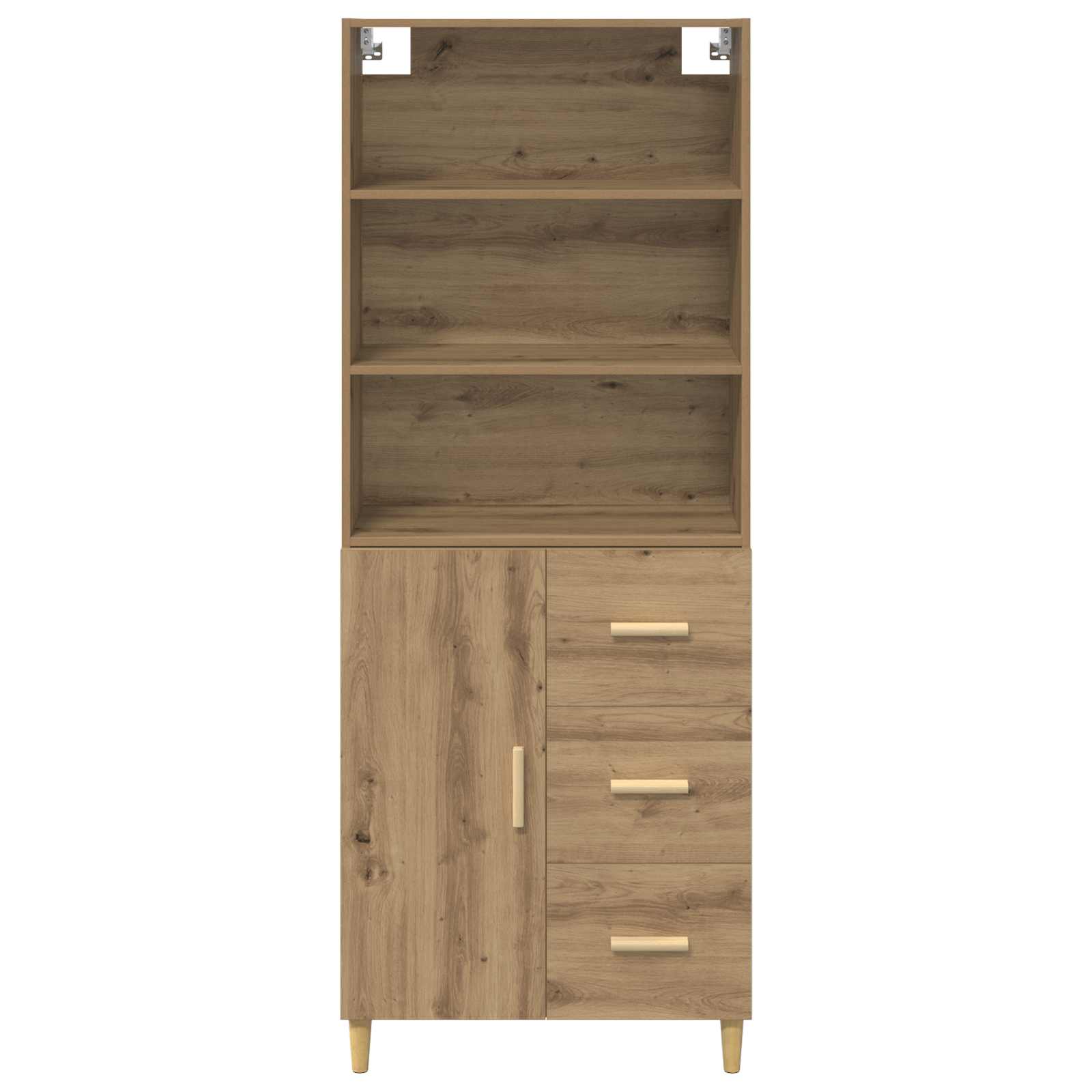 Haut Armoire avec tiroir Chêne artisanal 69,5 x 32,5 x 180 cm - XIOS