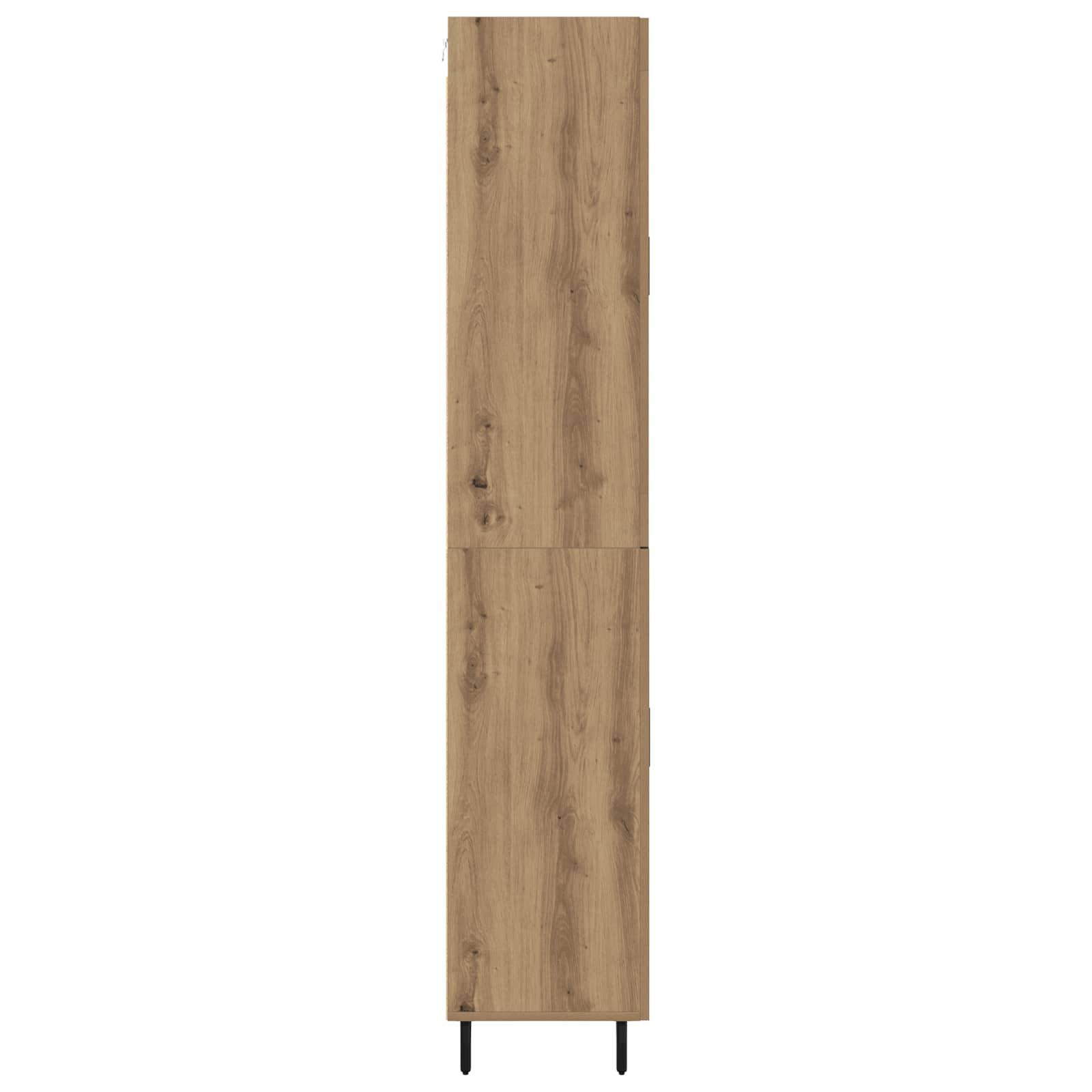 Haut Armoire 2 pcs Chêne artisanal Bois Aggloméré et Verre - XIOS
