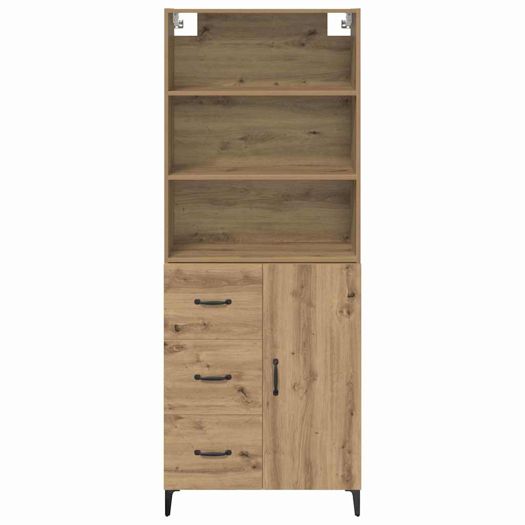 Haut Armoire avec tiroir Chêne artisanal 69,5 x 34 x 180 cm - XIOS