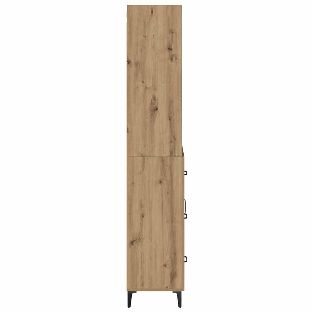Haut Armoire avec tiroir Chêne artisanal 69,5 x 34 x 180 cm - XIOS