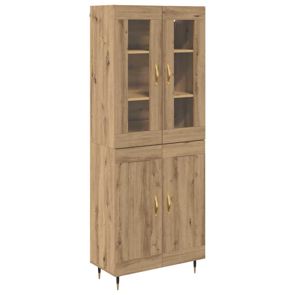 Haut Armoire 2 pcs Chêne artisanal Bois d'ingénierie - XIOS