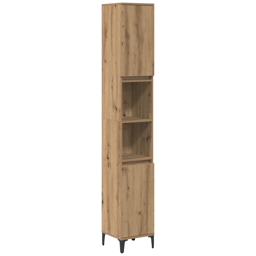 Ensemble de mobilier de salle de bain 3 pièces Chêne artisanal
