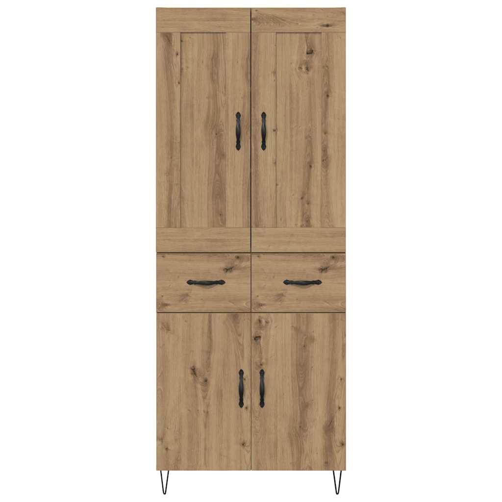 Haut Armoire avec tiroir Chêne artisanal 69,5 x 34 x 180 cm - XIOS