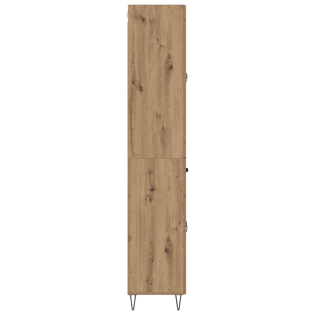 Haut Armoire avec tiroir Chêne artisanal 69,5 x 34 x 180 cm - XIOS