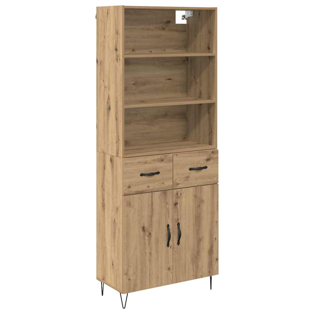 Haut Armoire avec tiroir Chêne artisanal 69,5 x 32,5 x 180 cm - XIOS
