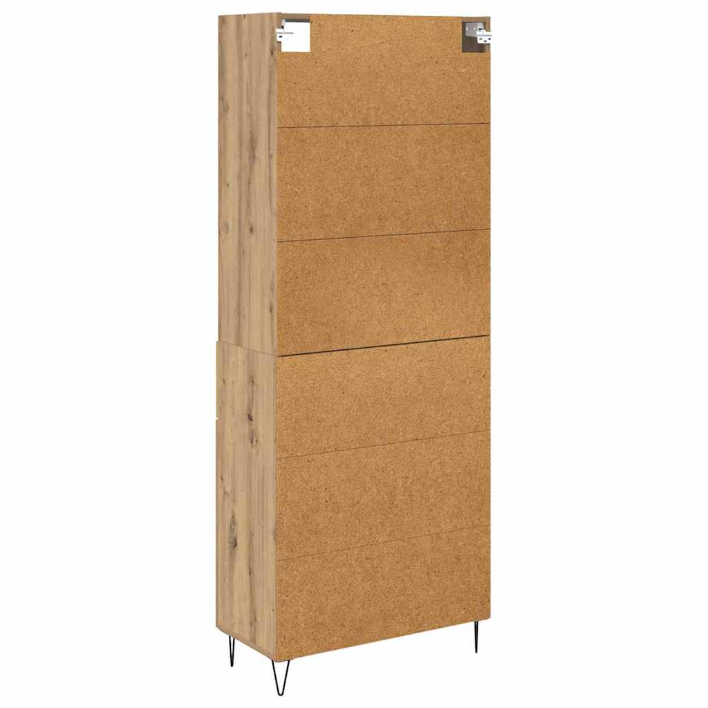 Haut Armoire avec tiroir Chêne artisanal 69,5 x 32,5 x 180 cm - XIOS