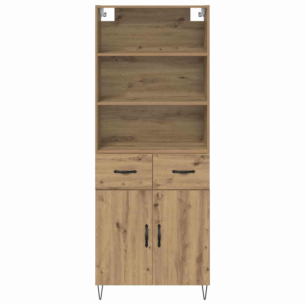 Haut Armoire avec tiroir Chêne artisanal 69,5 x 32,5 x 180 cm - XIOS