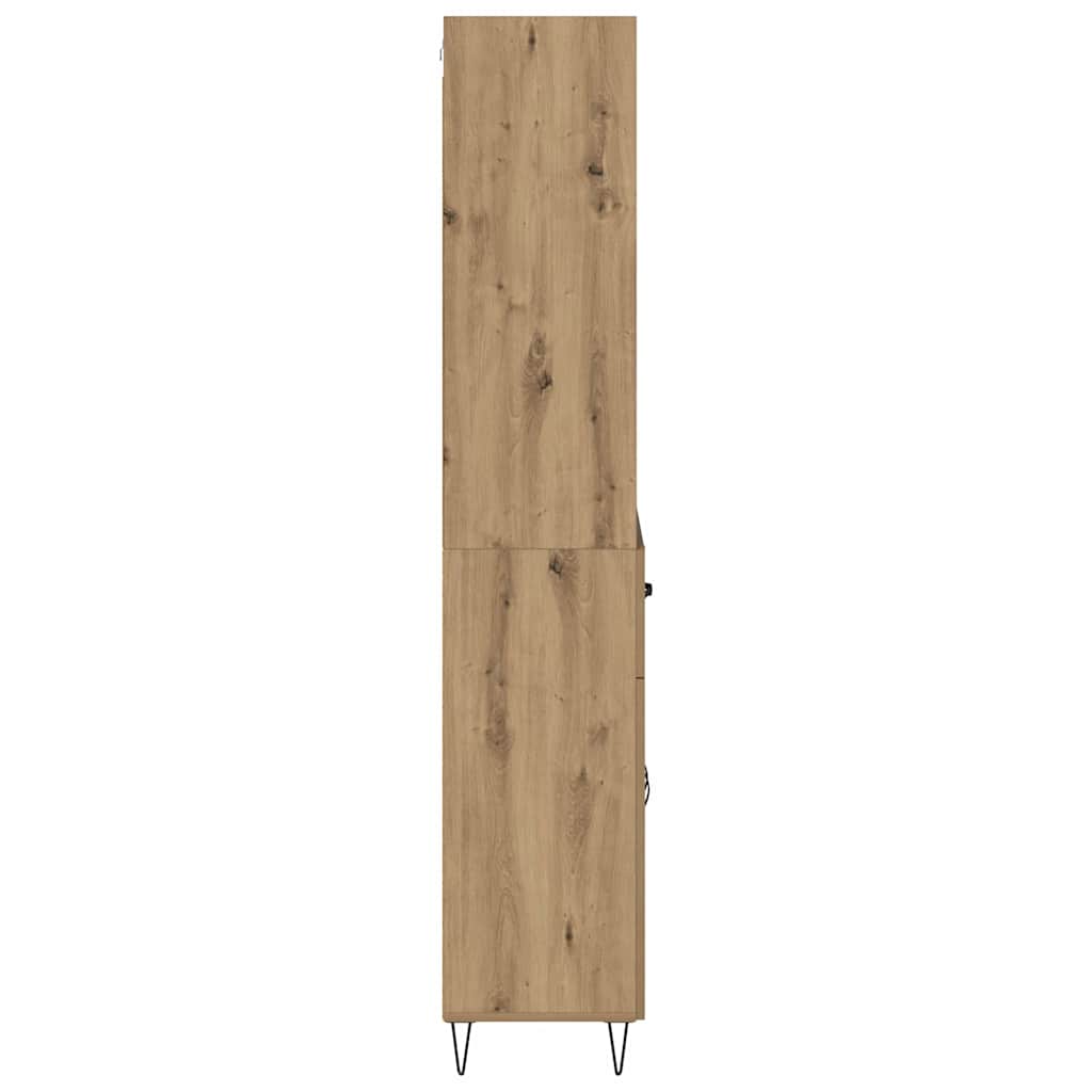 Haut Armoire avec tiroir Chêne artisanal 69,5 x 32,5 x 180 cm - XIOS