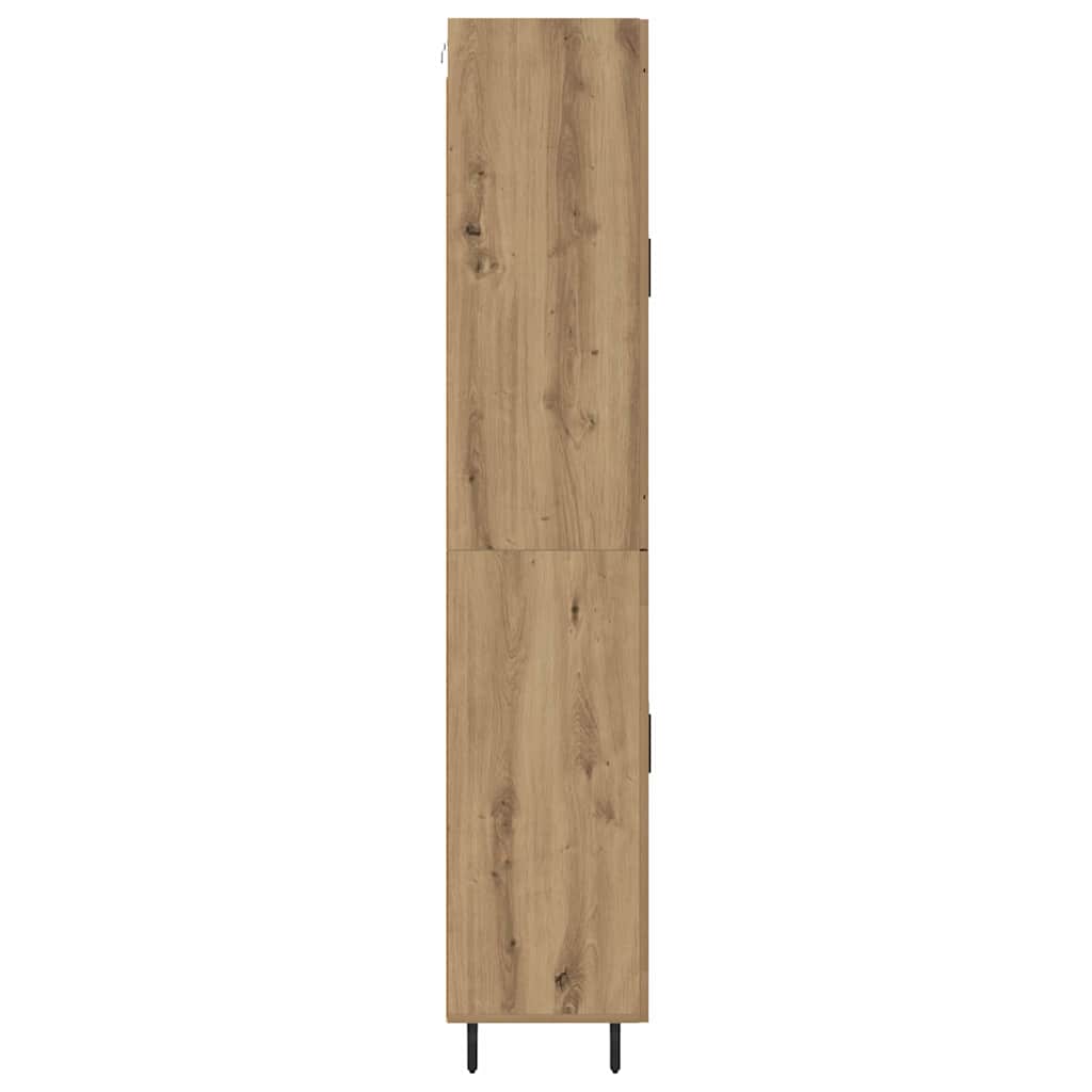 Haut Armoire 2 pcs Chêne artisanal Bois Aggloméré et Verre - XIOS