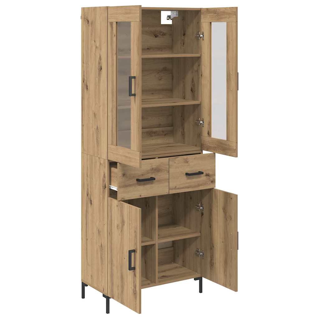 Haut Armoire 2 pcs Chêne artisanal Bois d'ingénierie - XIOS