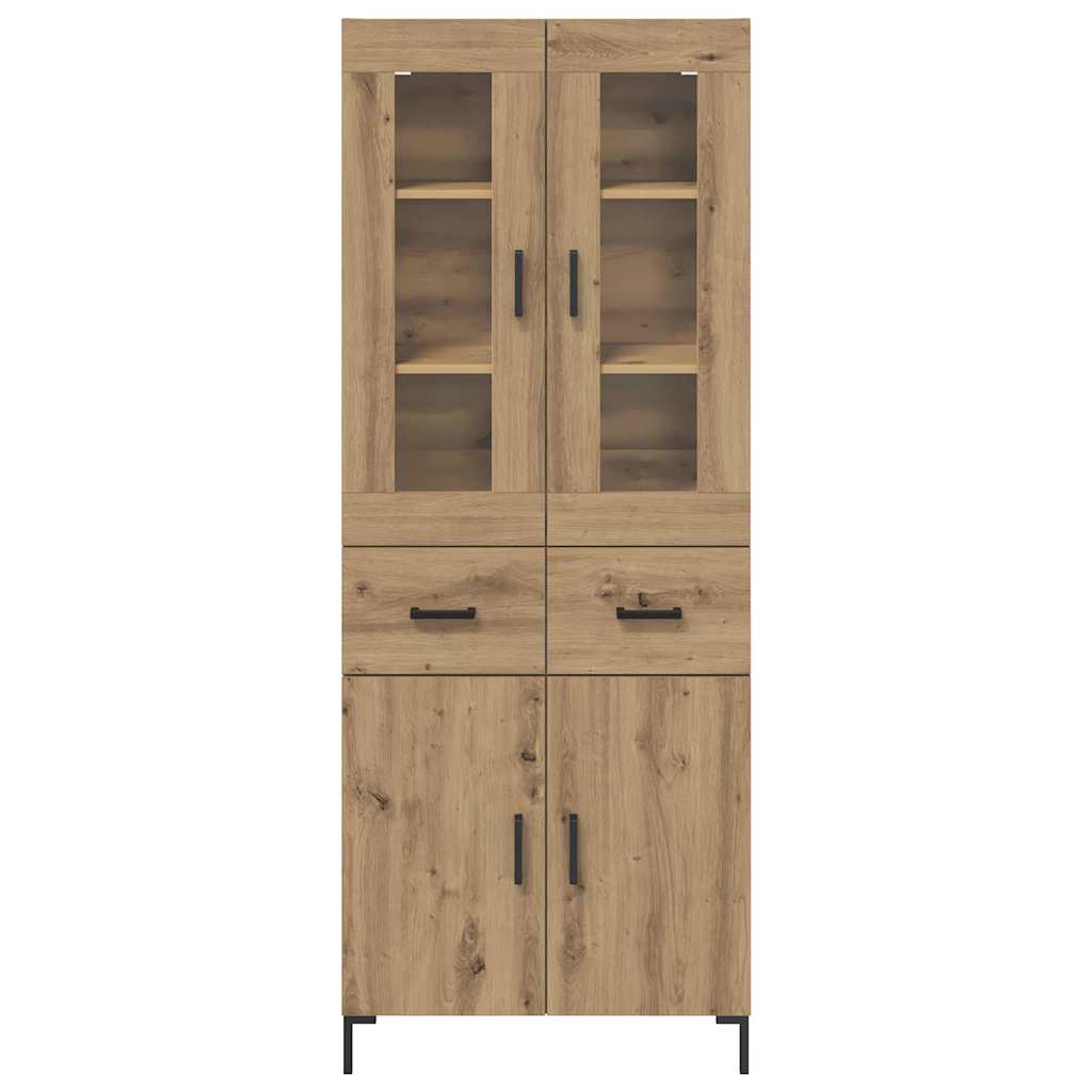 Haut Armoire 2 pcs Chêne artisanal Bois d'ingénierie - XIOS