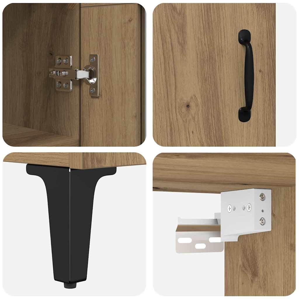 Haut Armoire Chêne artisanal 69,5 x 34 x 180 cm - XIOS