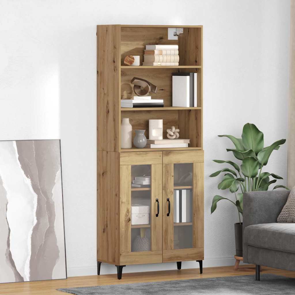 Haut Armoire Chêne artisanal 69,5 x 34 x 180 cm - XIOS