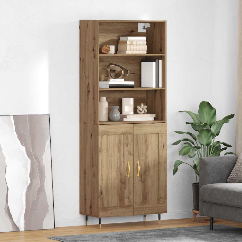Haut Armoire Chêne artisanal 69,5 x 34 x 180 cm - XIOS
