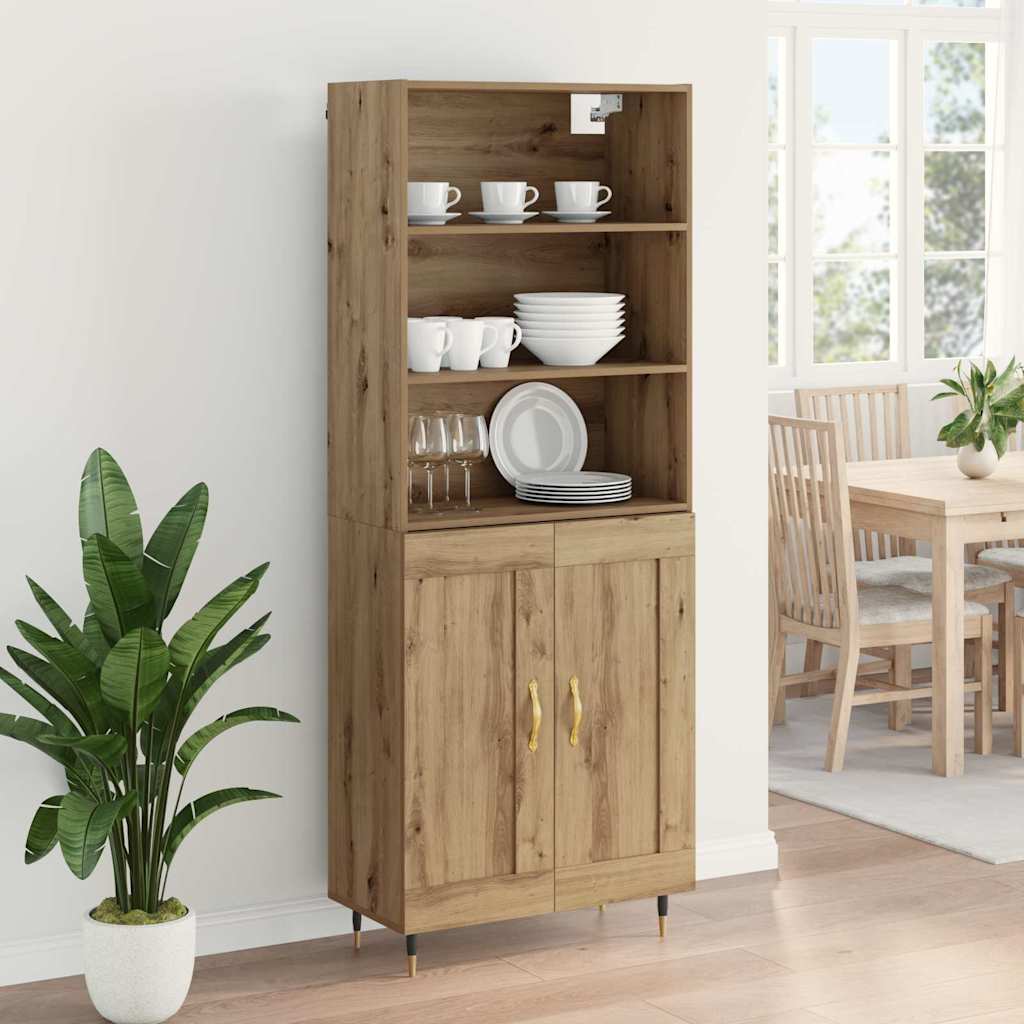 Haut Armoire Chêne artisanal 69,5 x 34 x 180 cm - XIOS