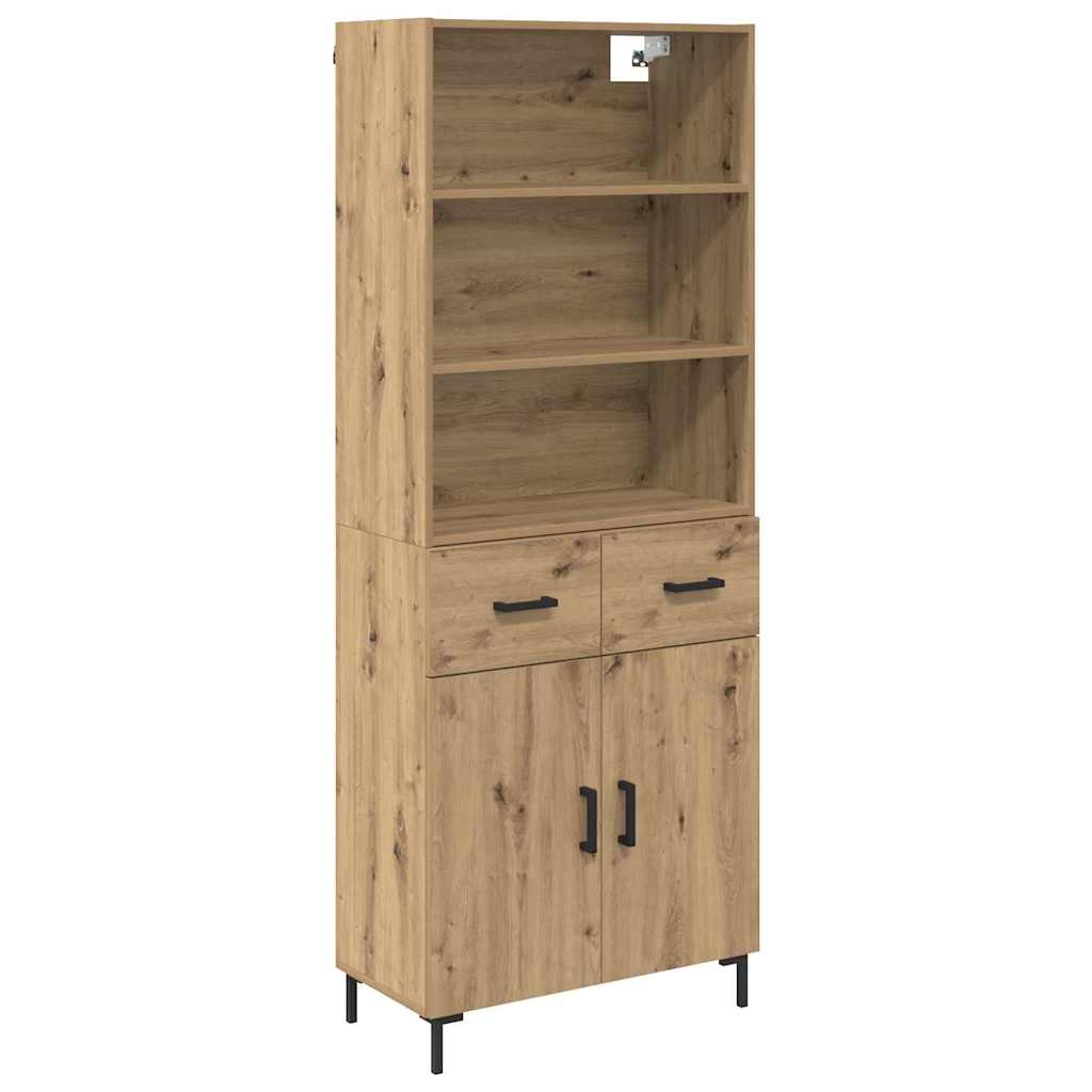 Haut Armoire avec tiroir Chêne artisanal 69,5 x 32,5 x 180 cm - XIOS