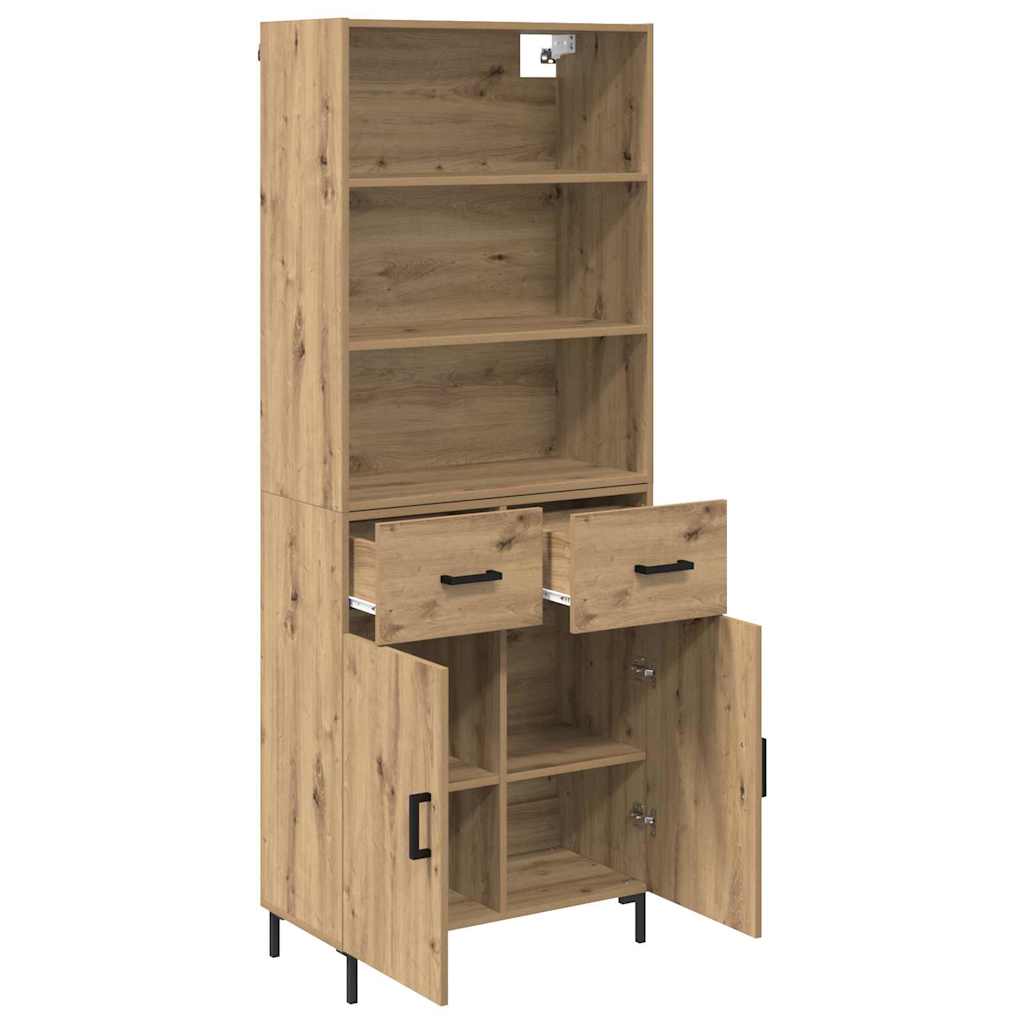 Haut Armoire avec tiroir Chêne artisanal 69,5 x 32,5 x 180 cm - XIOS