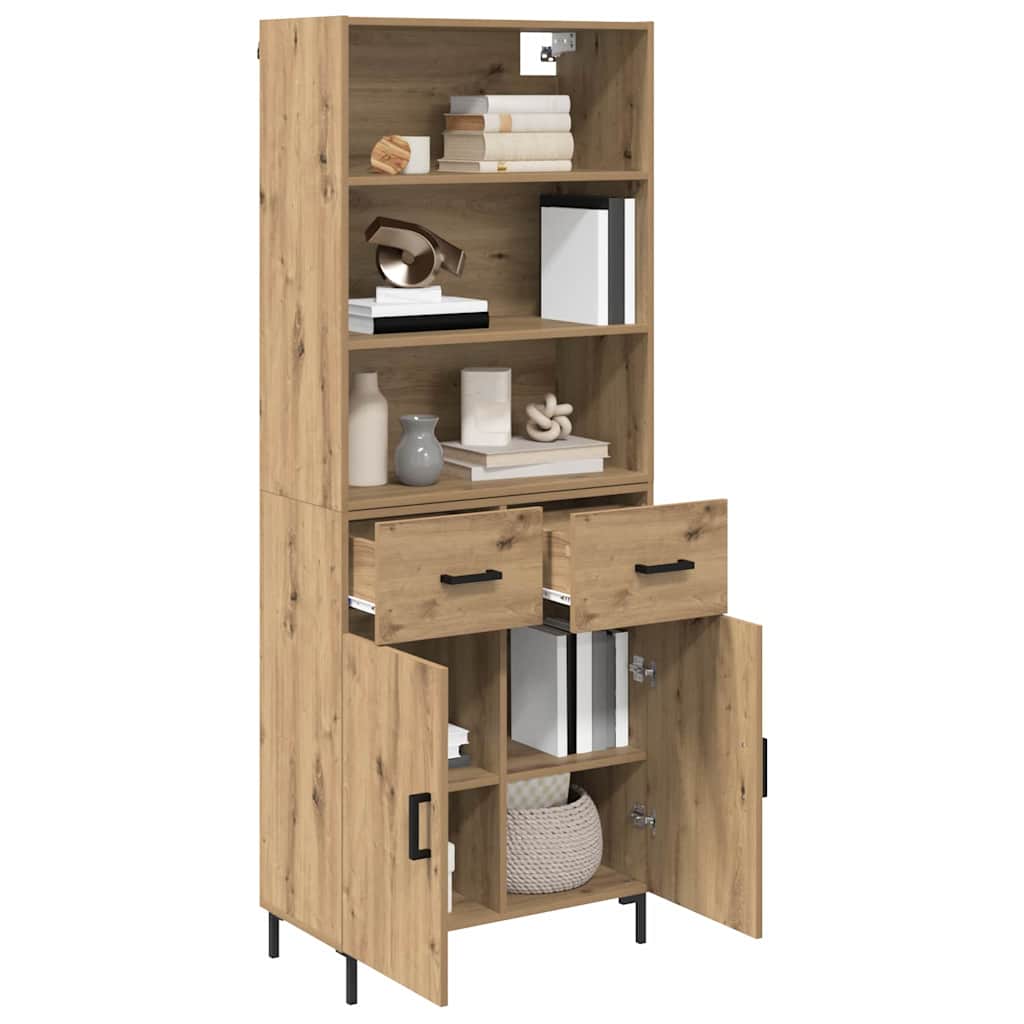 Haut Armoire avec tiroir Chêne artisanal 69,5 x 32,5 x 180 cm - XIOS