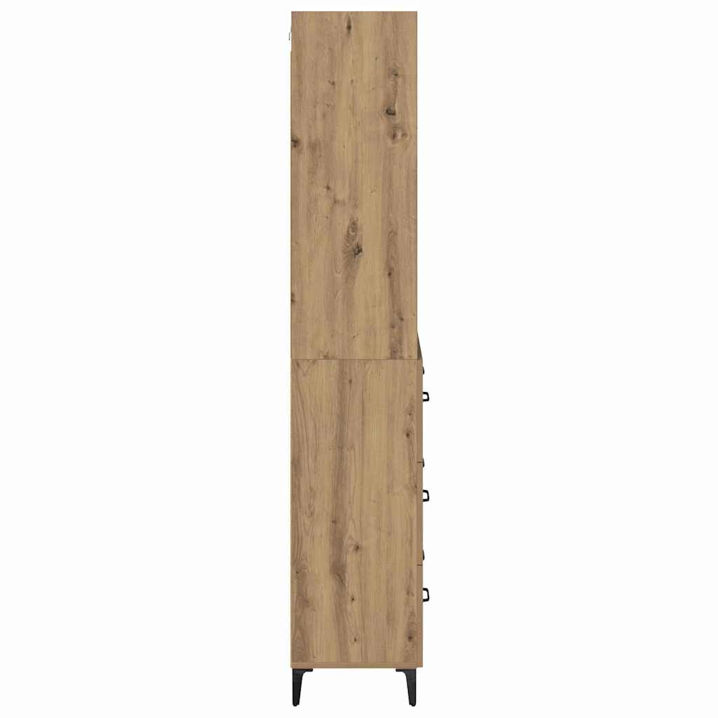 Haut Armoire avec tiroir Chêne artisanal 69,5 x 34 x 180 cm - XIOS