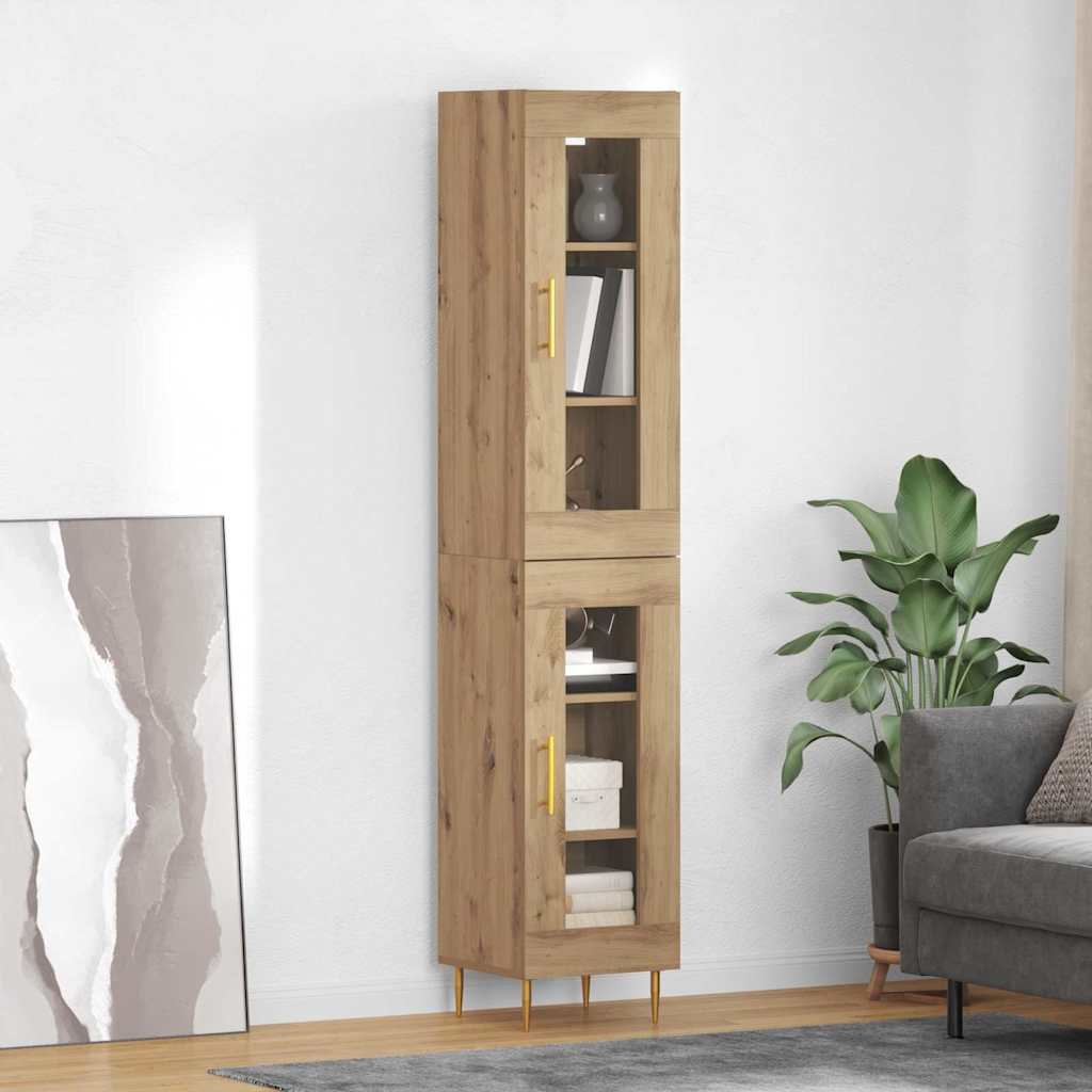 Haut Armoire Chêne artisanal 34,5 x 34 x 180 cm - XIOS