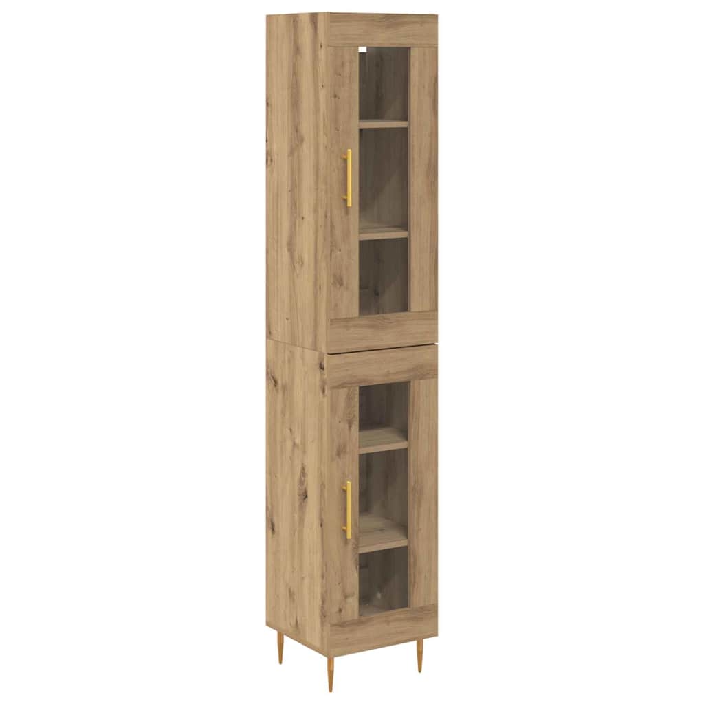 Haut Armoire Chêne artisanal 34,5 x 34 x 180 cm - XIOS