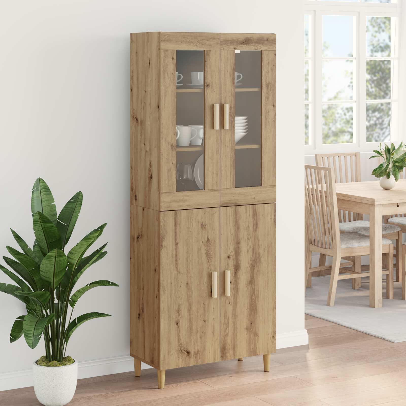 Haut Armoire Chêne artisanal 69,5 x 34 x 180 cm - XIOS