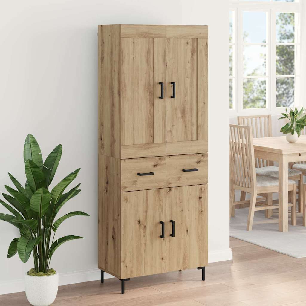 Haut Armoire avec tiroir Chêne artisanal 69,5 x 34 x 180 cm - XIOS