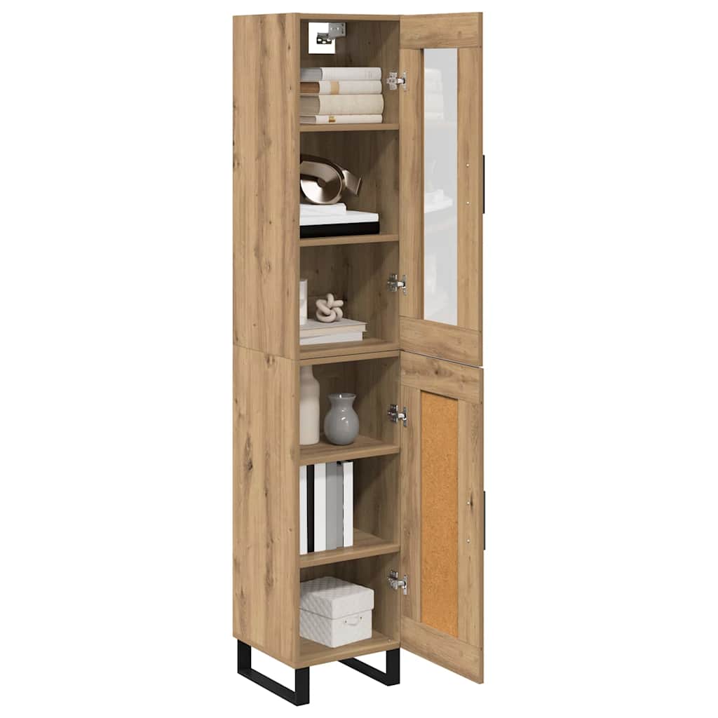 Haut Armoire Chêne artisanal 69,5 x 34 x 180 cm - XIOS