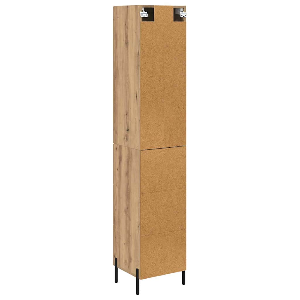Haut Armoire avec tiroir Chêne artisanal 34,5 x 34 x 180 cm - XIOS
