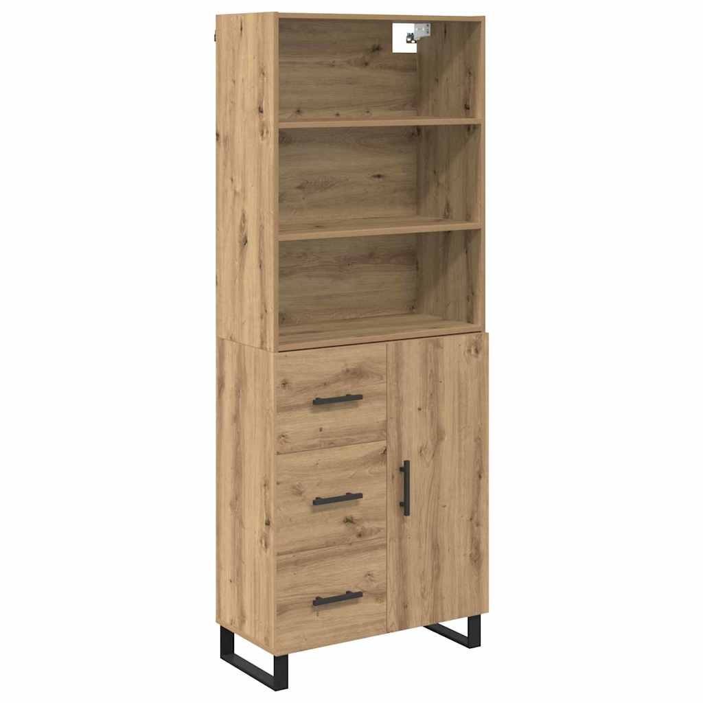 Haut Armoire avec tiroir Chêne artisanal 69,5 x 34 x 180 cm - XIOS