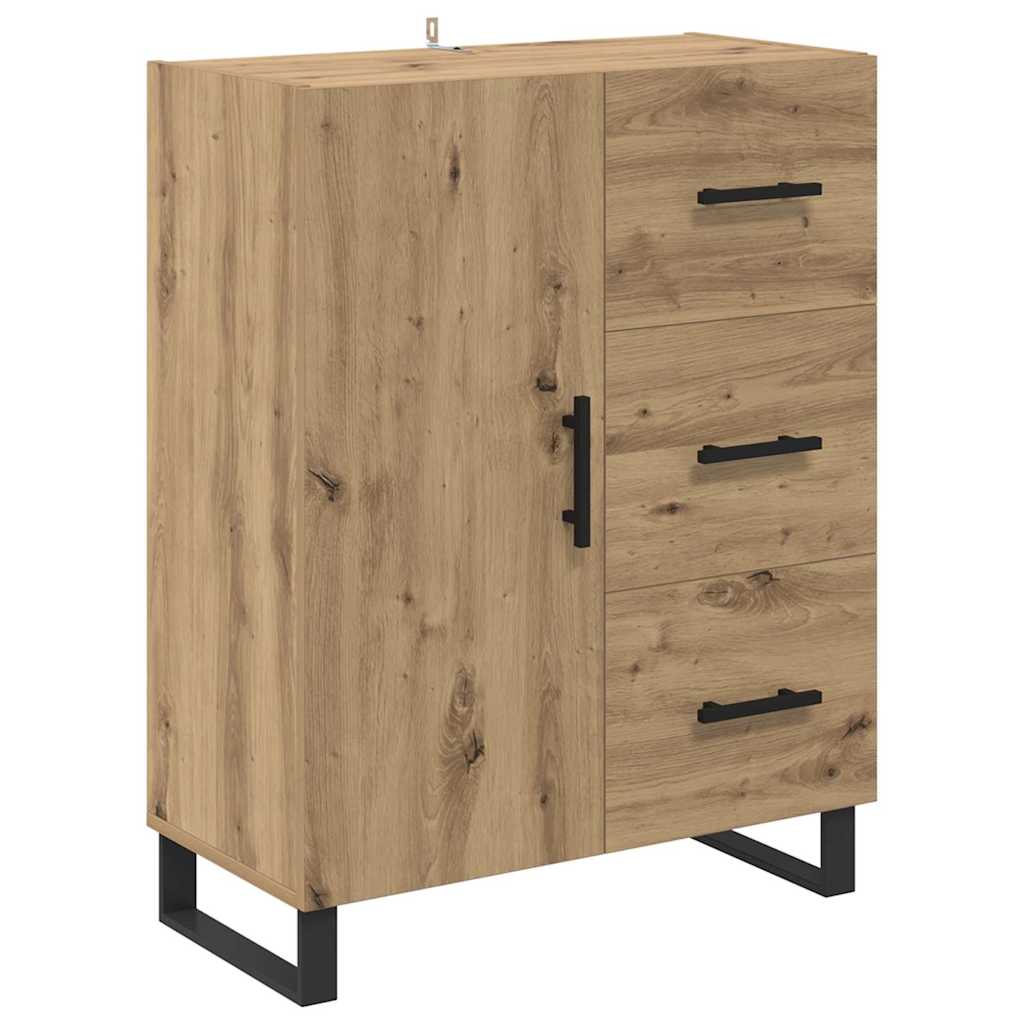 Haut Armoire avec tiroir Chêne artisanal 69,5 x 34 x 180 cm - XIOS
