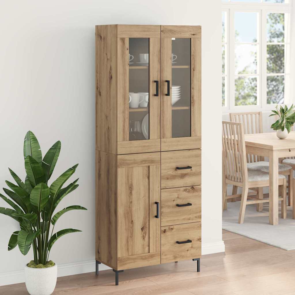 Haut Armoire 2 pcs Chêne artisanal Bois d'ingénierie - XIOS