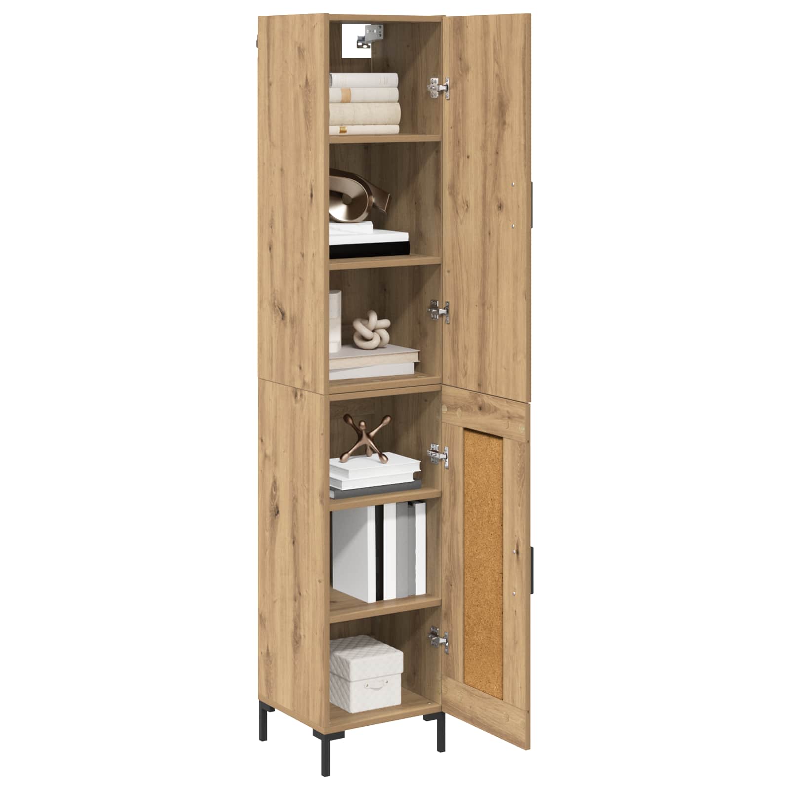 Haut Armoire Chêne artisanal 69,5 x 34 x 180 cm - XIOS