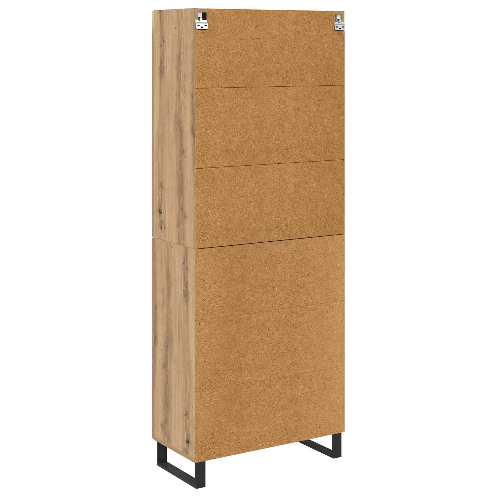 Haut Armoire 2 pcs Chêne artisanal Bois Aggloméré et Verre - XIOS